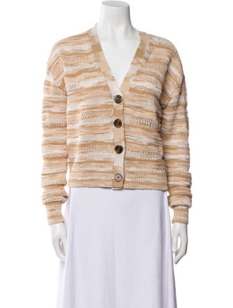 Veronica Beard Striped V-Neck Sweater