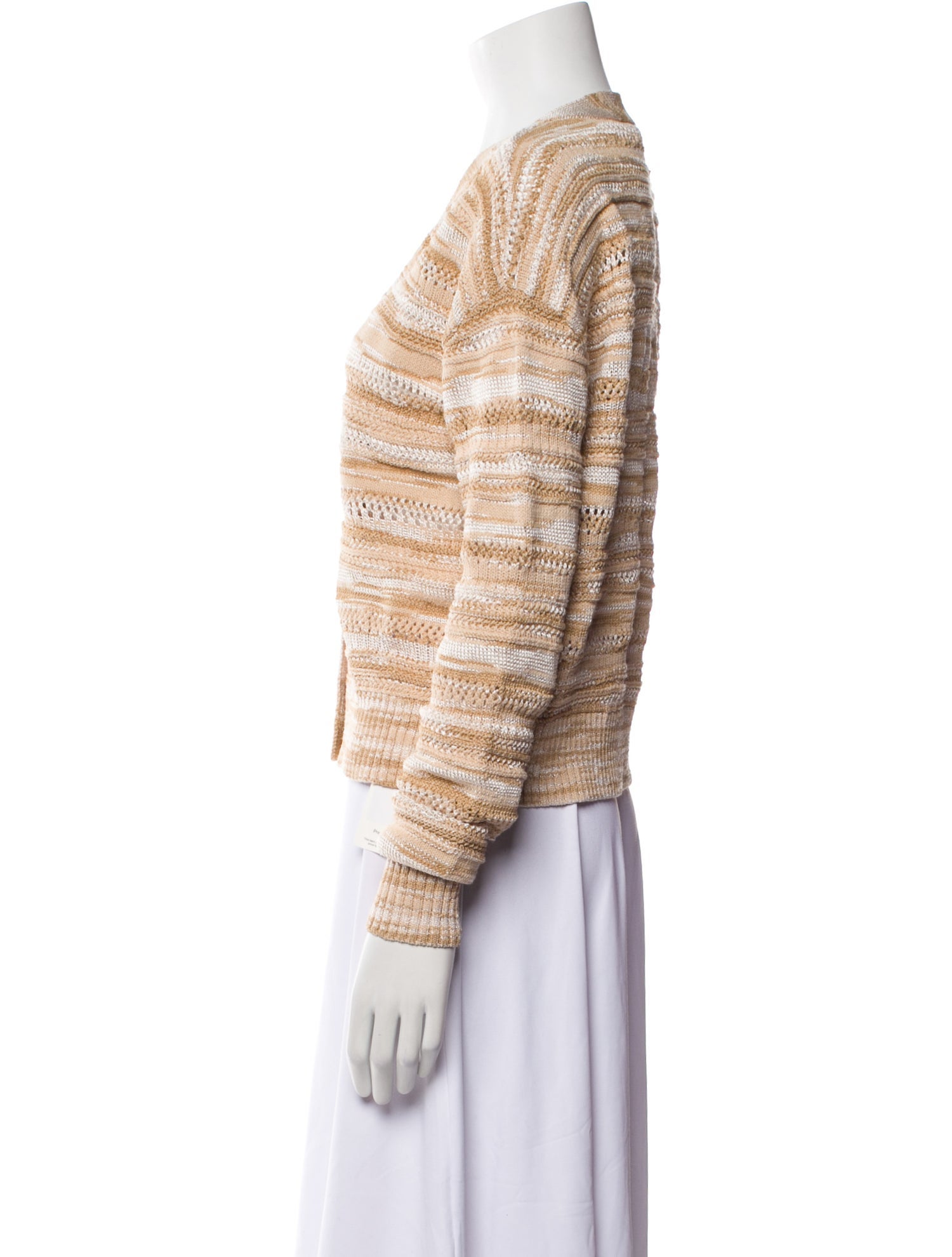 Veronica Beard Striped V-Neck Sweater