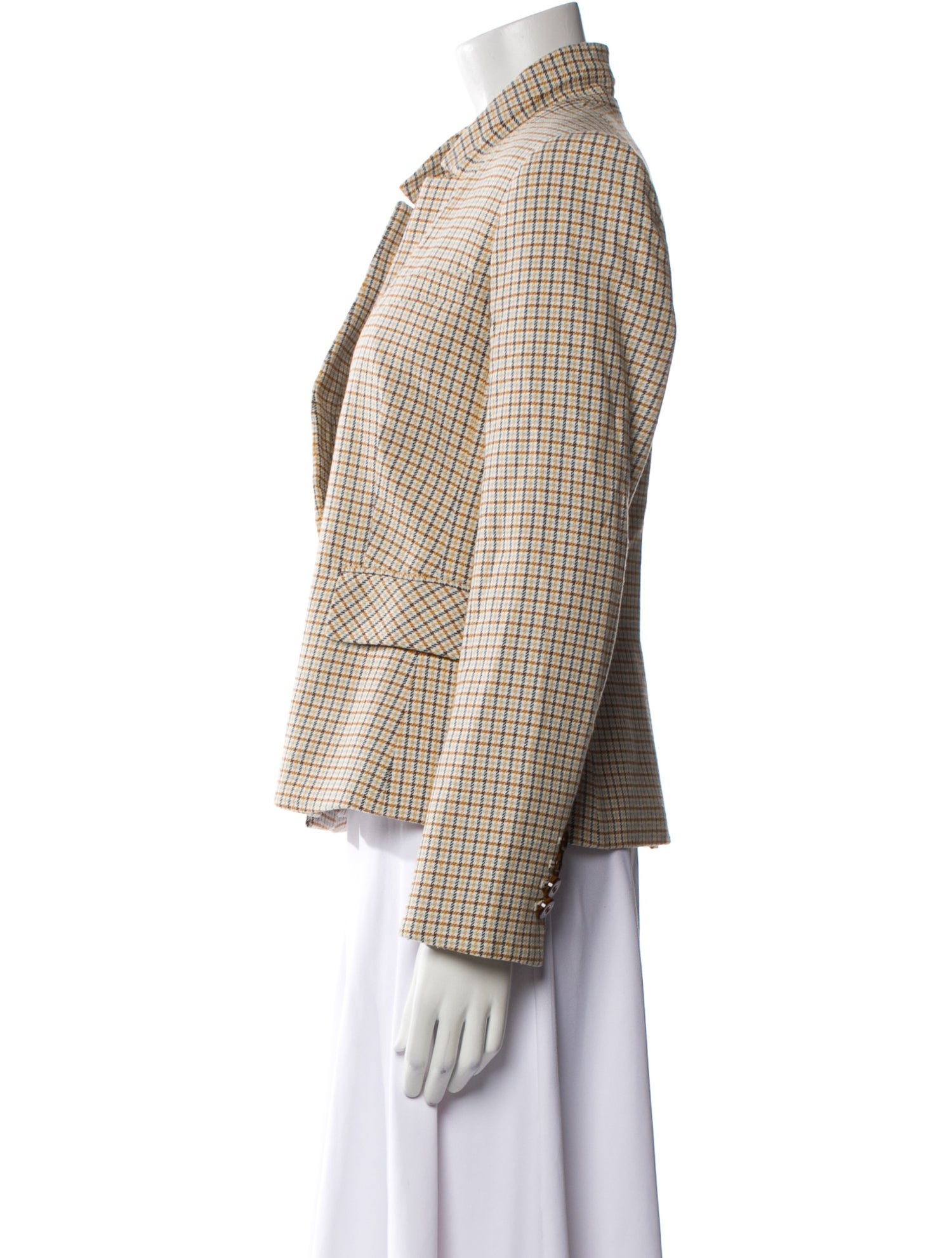 Veronica Beard Plaid Print Blazer