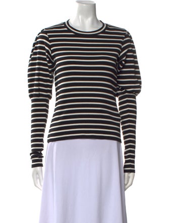 Veronica Beard Striped Crew Neck Sweatshirt