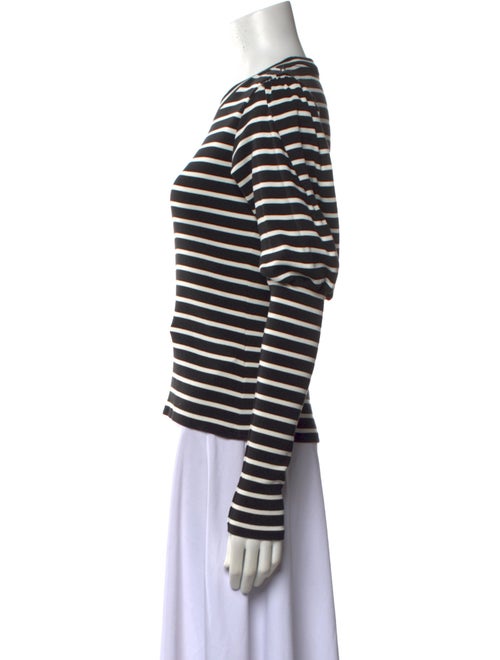 Veronica Beard Striped Crew Neck Sweatshirt