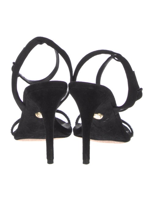 Veronica Beard Suede Crystal Embellishments Sandals
