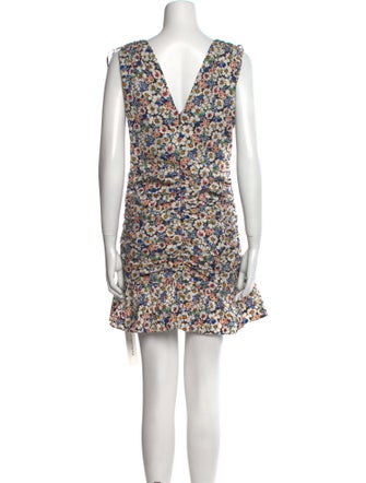 Veronica Beard Floral Print Mini Dress