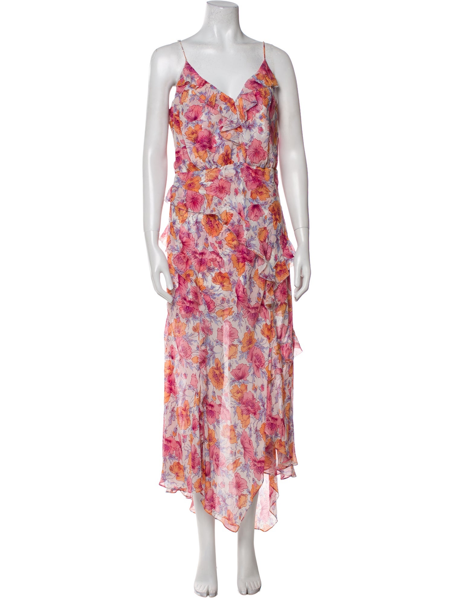 Veronica Beard Floral Print Long Dress