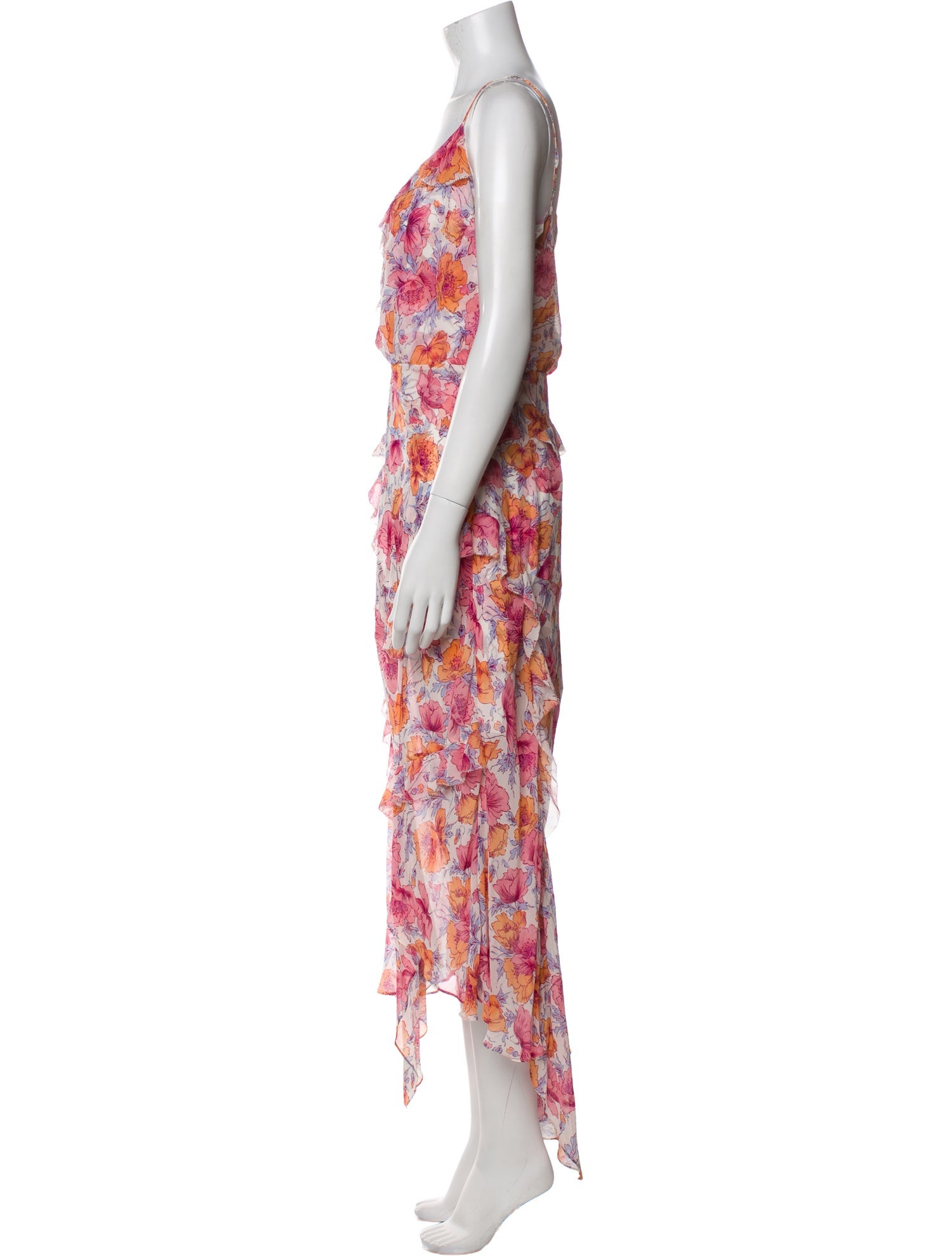 Veronica Beard Floral Print Long Dress