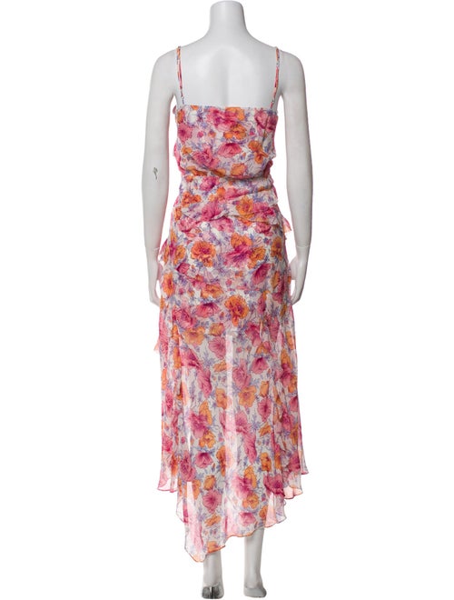 Veronica Beard Floral Print Long Dress