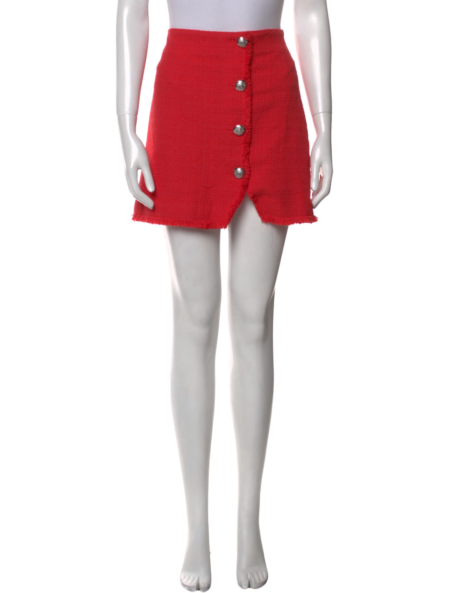 Veronica Beard Raw-Edge Trim Mini Skirt w/ Tags