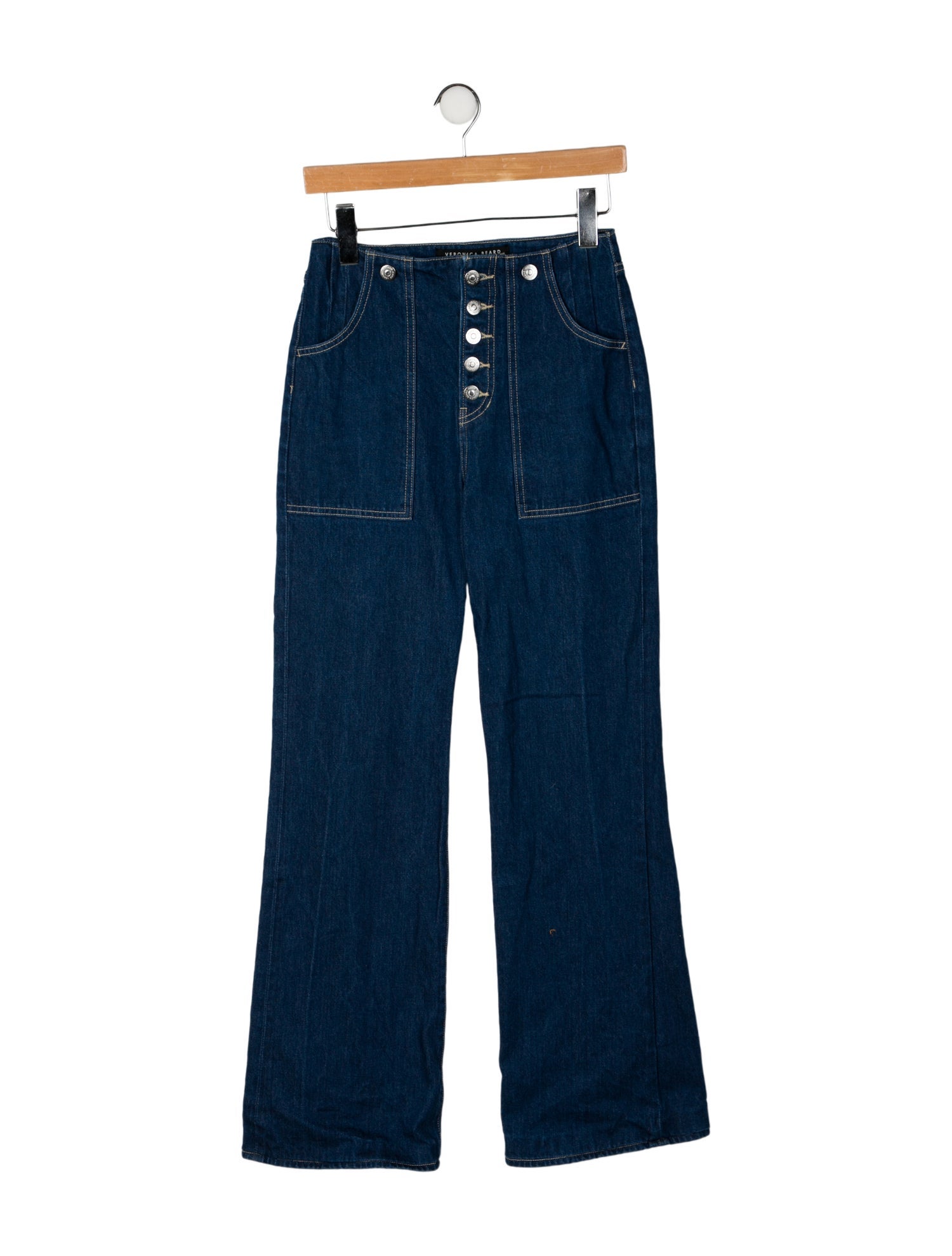 Veronica Beard High-Rise Wide Leg Jeans