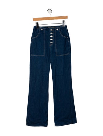 Veronica Beard High-Rise Wide Leg Jeans