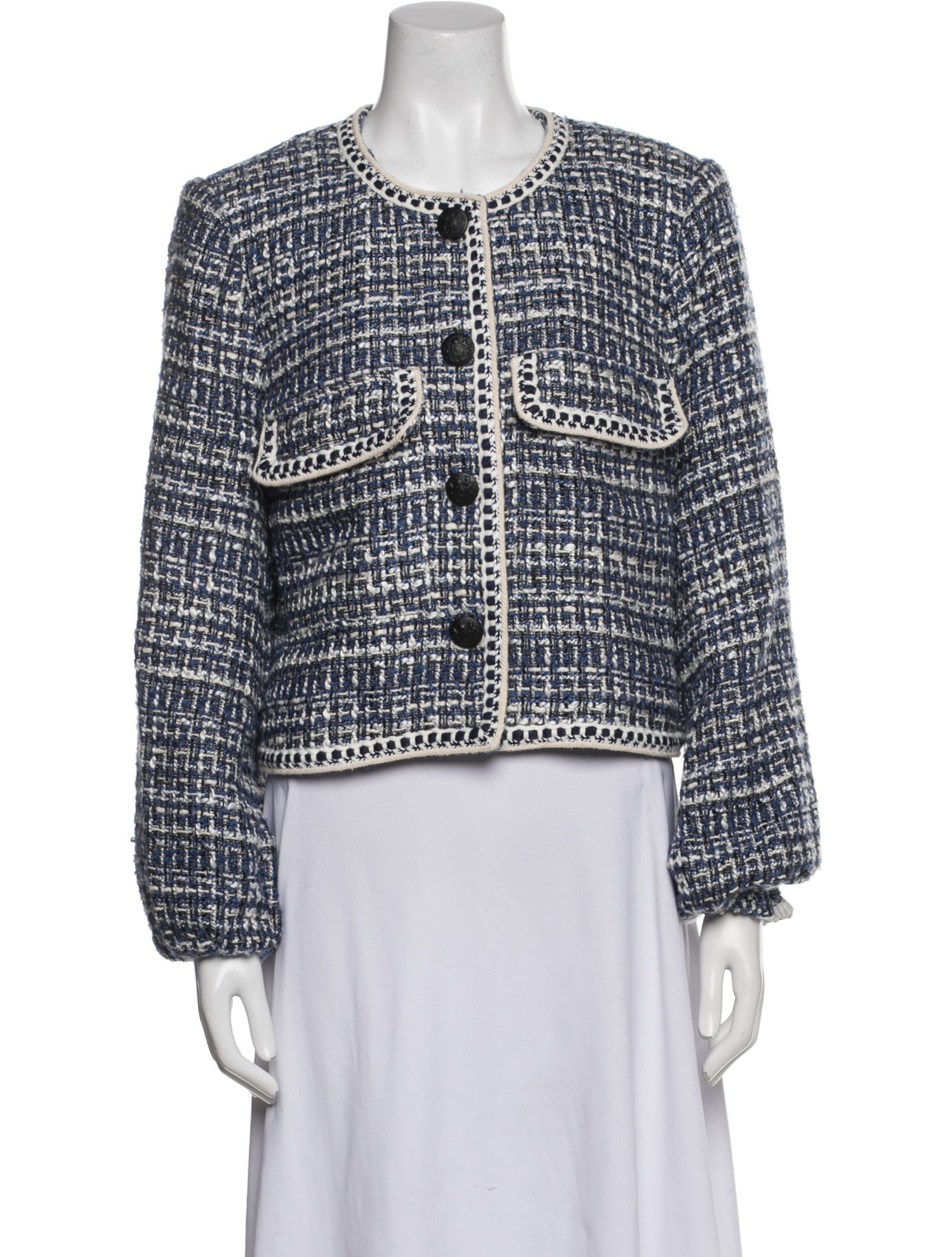 Veronica Beard Tweed Pattern Evening Jacket
