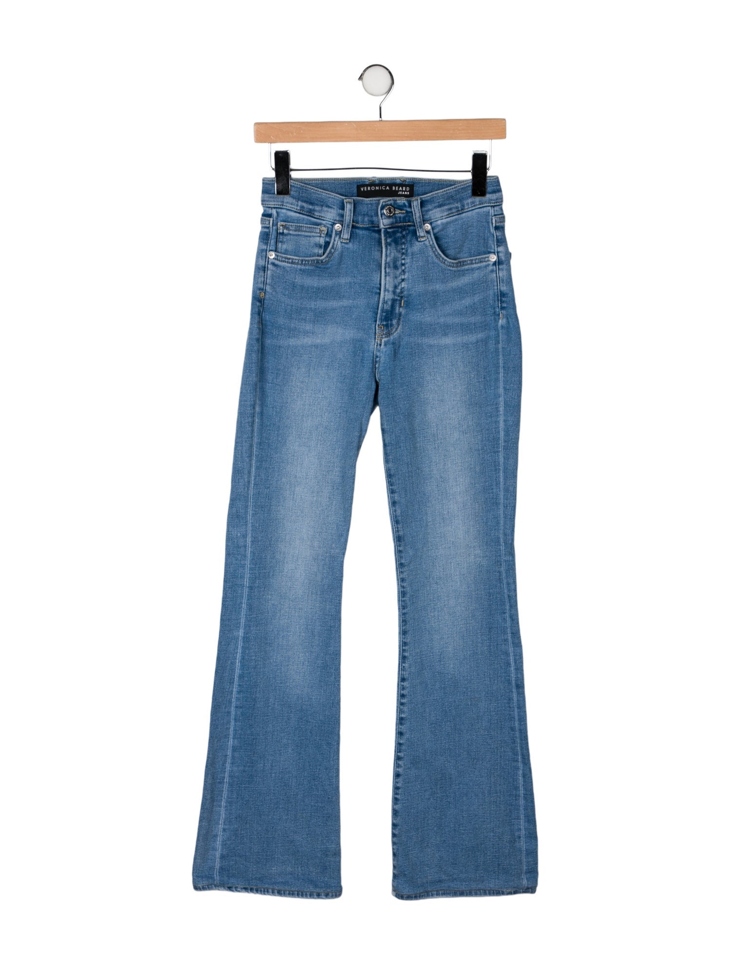 Veronica Beard Mid-Rise Wide Leg Jeans