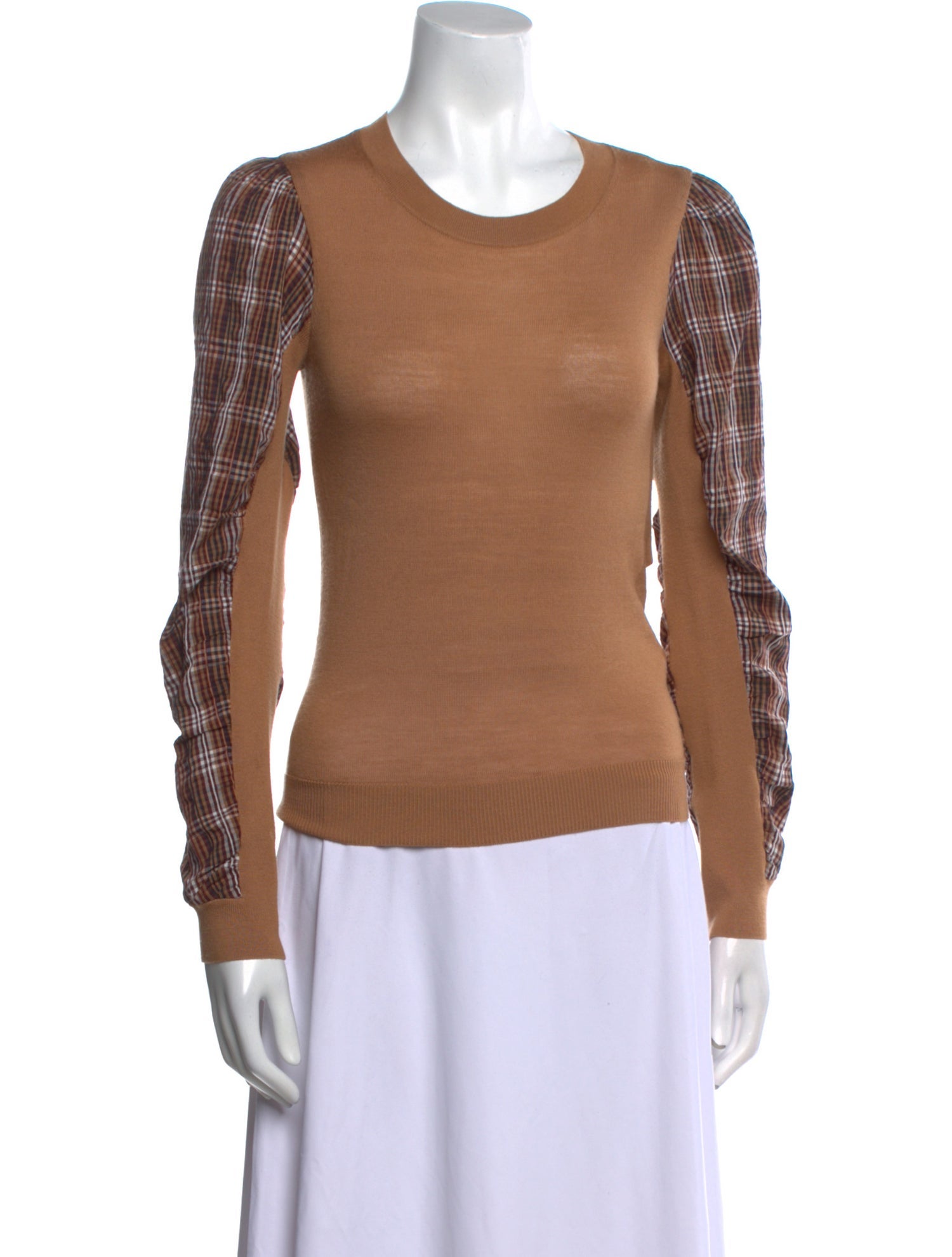 Veronica Beard Merino Wool Colorblock Pattern Sweater