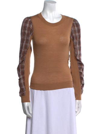 Veronica Beard Merino Wool Colorblock Pattern Sweater