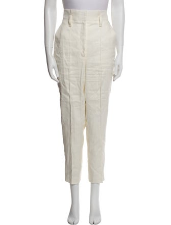Veronica Beard Linen Straight Leg Pants