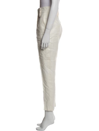 Veronica Beard Linen Straight Leg Pants