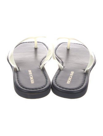 Veronica Beard Leather Flip Flops