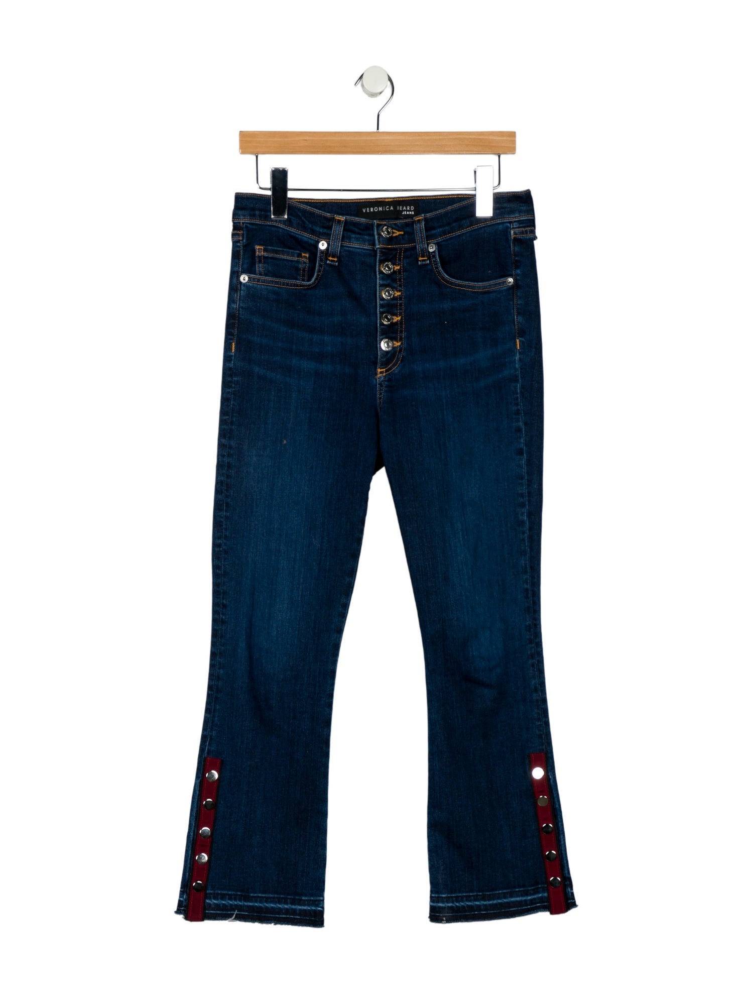 Veronica Beard Mid-Rise Straight Leg Jeans