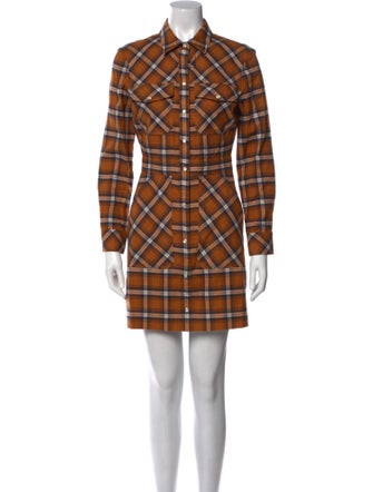 Veronica Beard Plaid Print Mini Dress