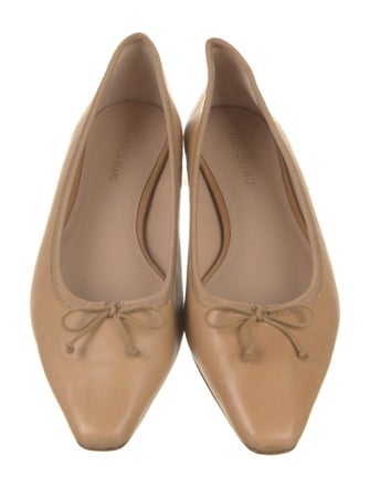 Veronica Beard Leather Bow Accents Ballet Flats