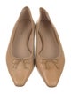 Veronica Beard Leather Bow Accents Ballet Flats