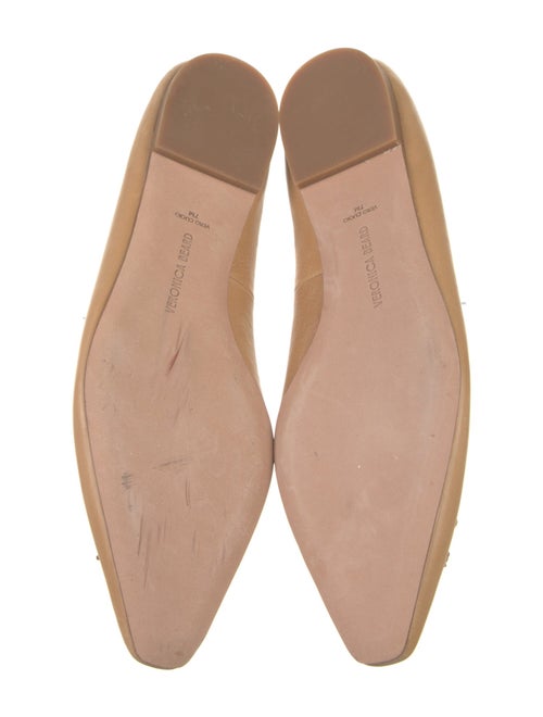 Veronica Beard Leather Bow Accents Ballet Flats