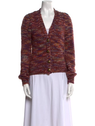 Veronica Beard Striped V-Neck Sweater