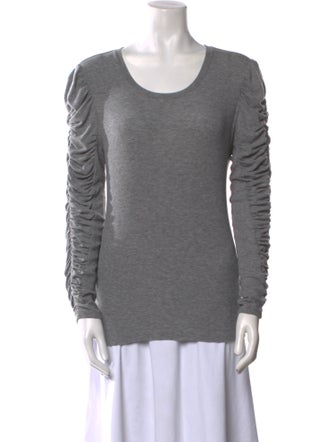Veronica Beard Scoop Neck Long Sleeve Sweatshirt
