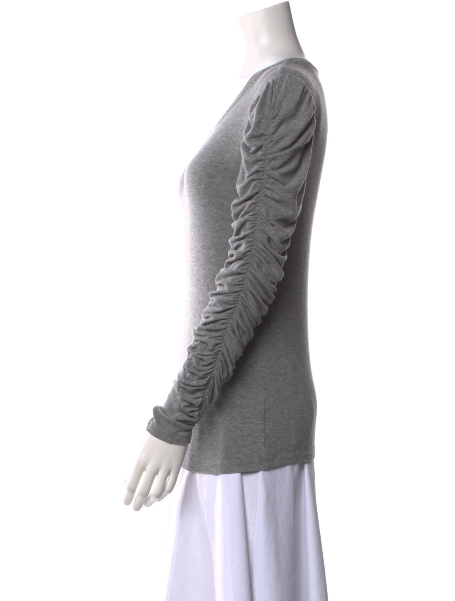 Veronica Beard Scoop Neck Long Sleeve Sweatshirt