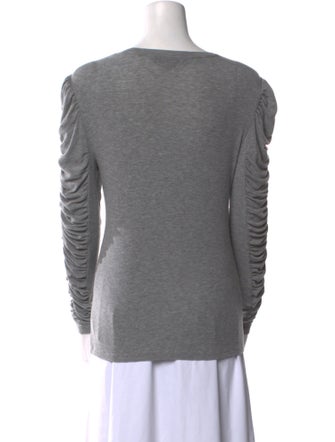 Veronica Beard Scoop Neck Long Sleeve Sweatshirt