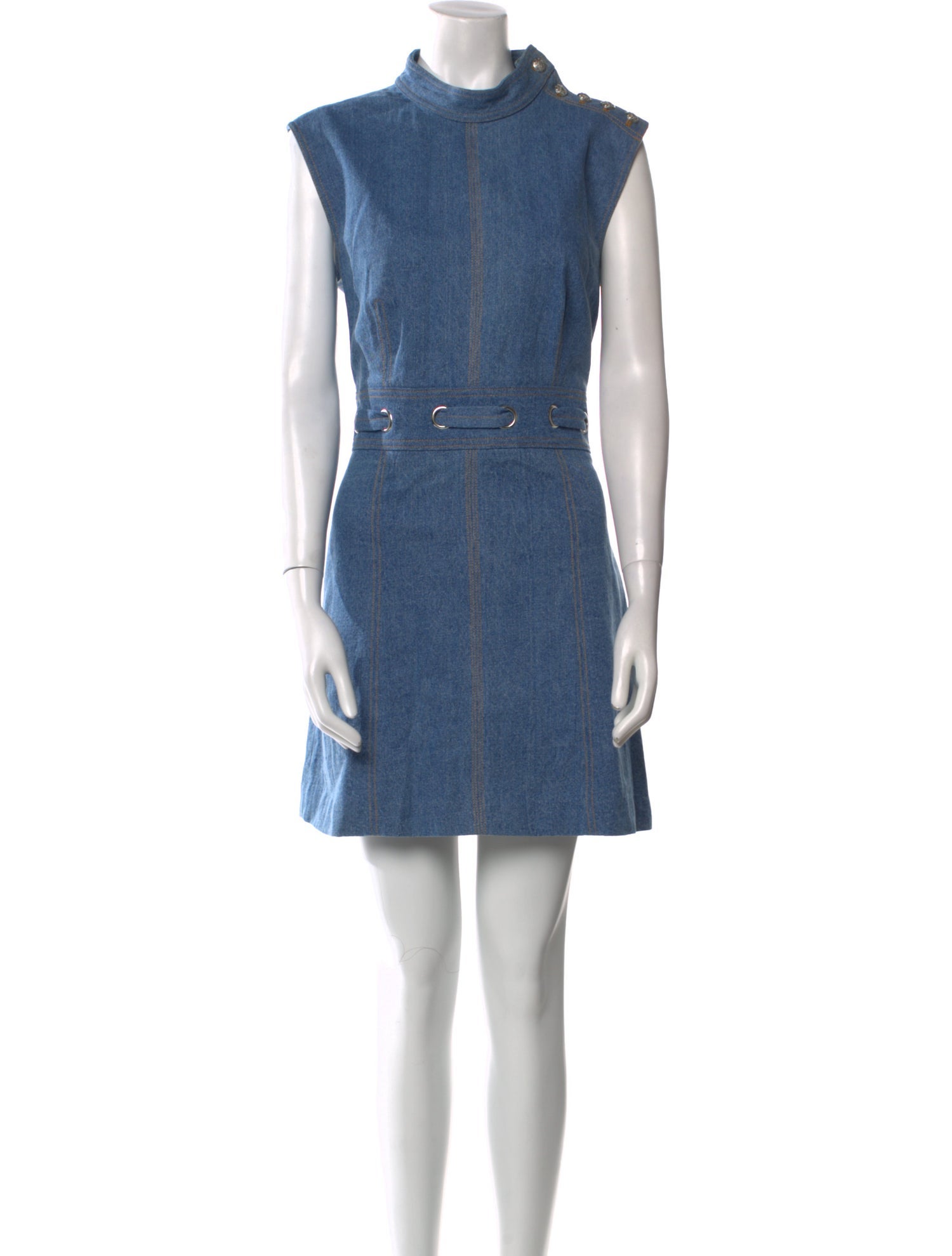 Veronica Beard Mock Neck Mini Dress