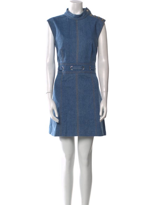 Veronica Beard Mock Neck Mini Dress