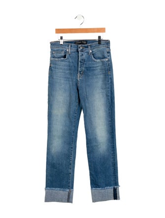 Veronica Beard High-Rise Straight Leg Jeans