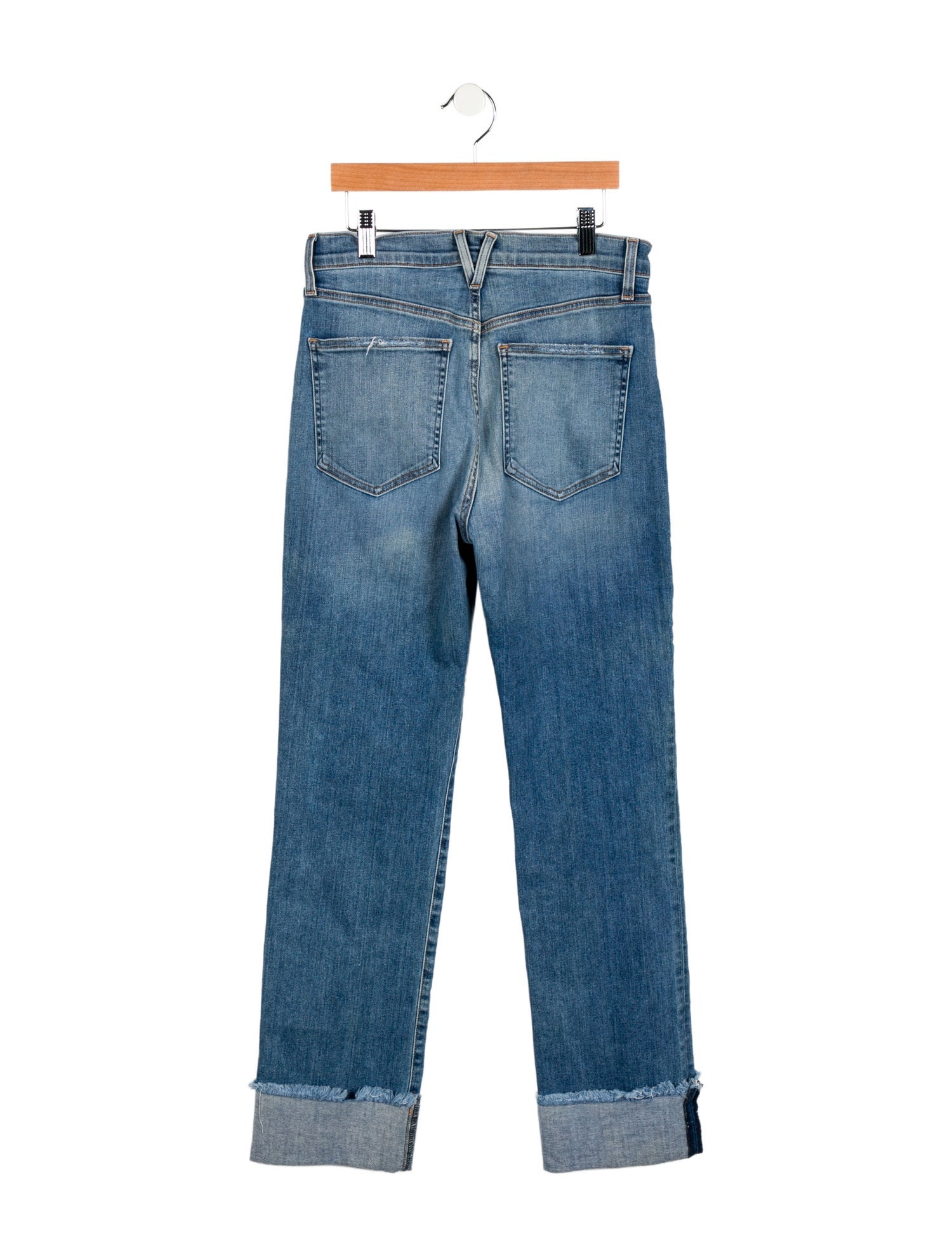 Veronica Beard High-Rise Straight Leg Jeans