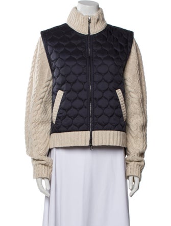 Veronica Beard Wool Colorblock Pattern Coat