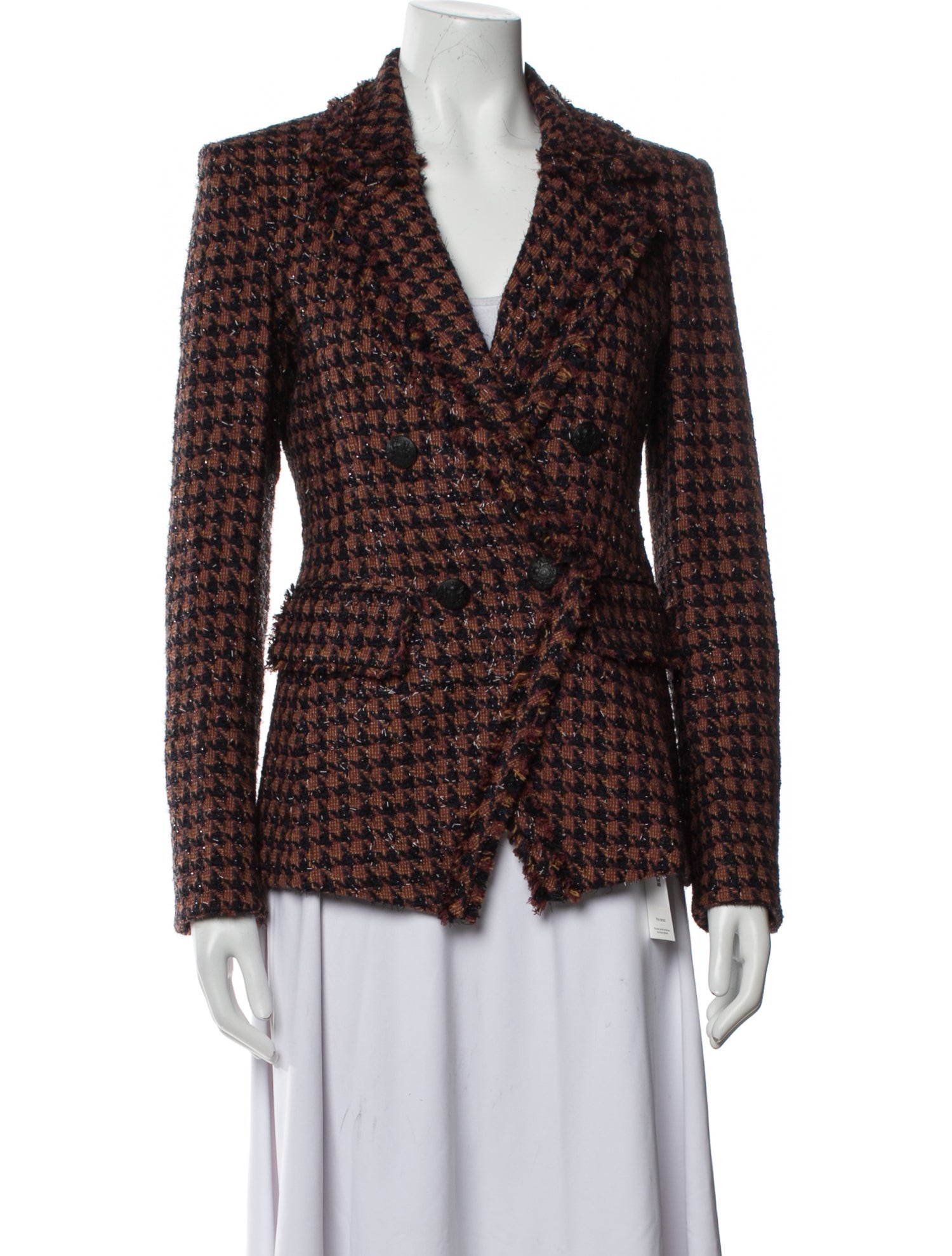 Veronica Beard Plaid Print Blazer