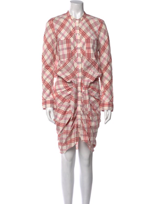 Veronica Beard Plaid Print Midi Length Dress