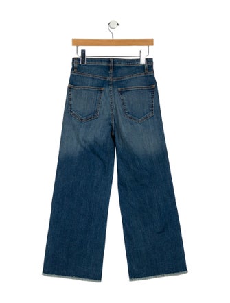 Veronica Beard Mid-Rise Wide Leg Jeans