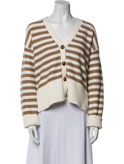 Veronica Beard Striped V-Neck Sweater