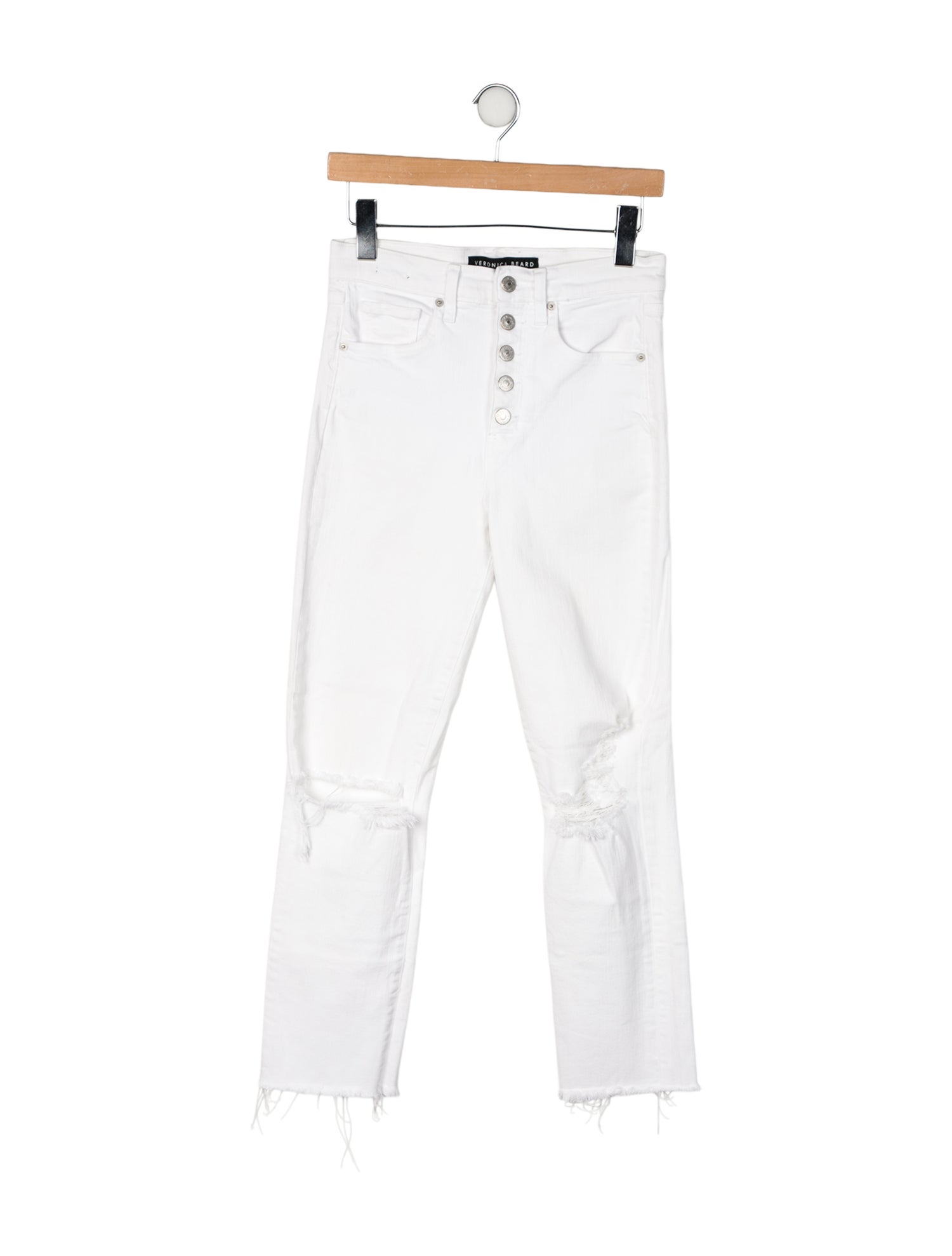 Veronica Beard High-Rise Straight Leg Jeans