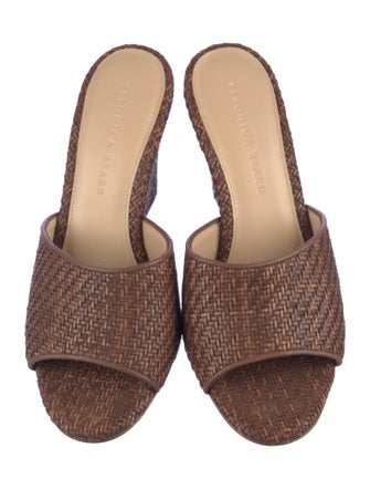 Veronica Beard Straw Slides