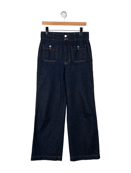 Veronica Beard High-Rise Wide Leg Jeans