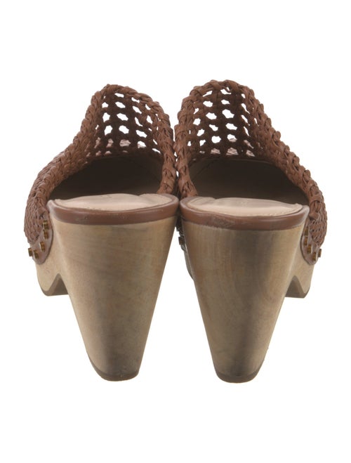Veronica Beard Leather Studded Accents Mules