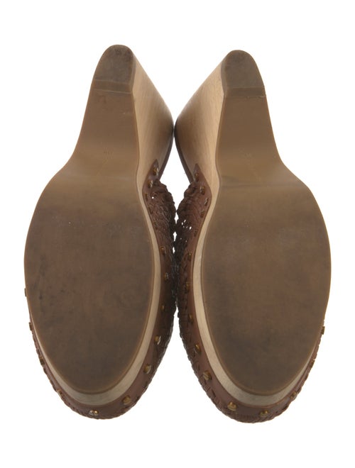 Veronica Beard Leather Studded Accents Mules