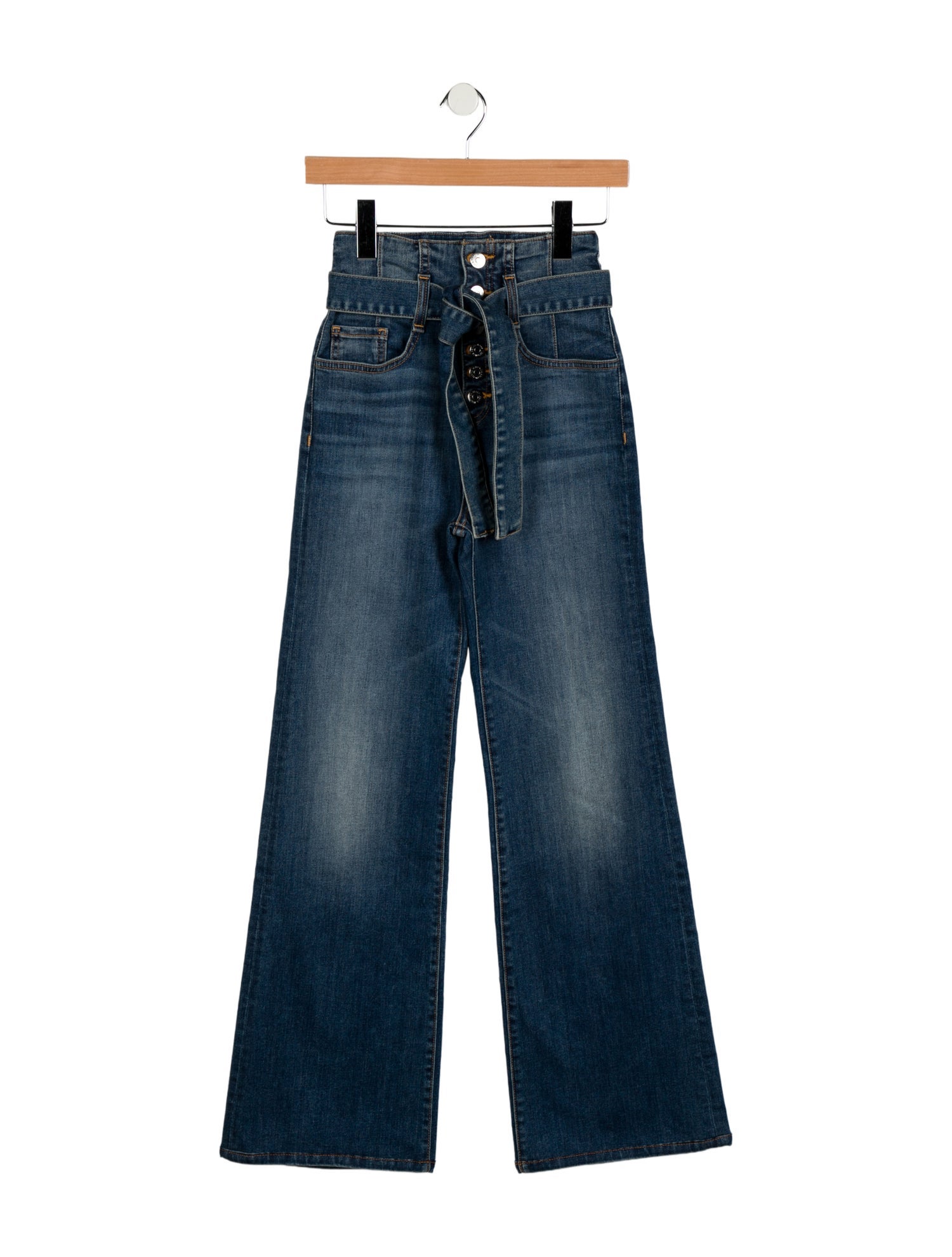 Veronica Beard High-Rise Wide Leg Jeans