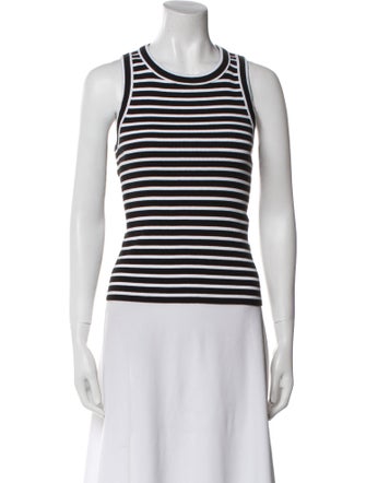 Veronica Beard Striped Scoop Neck Top