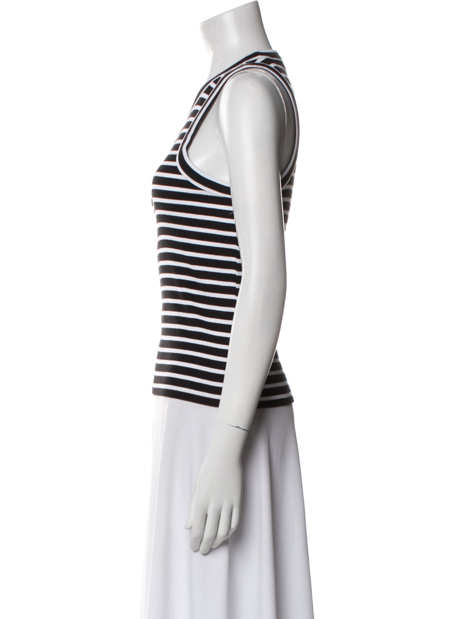 Veronica Beard Striped Scoop Neck Top