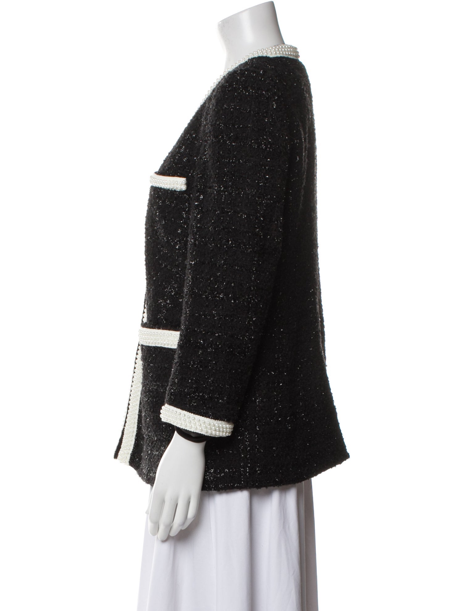 Veronica Beard Wool Tweed Pattern Evening Jacket