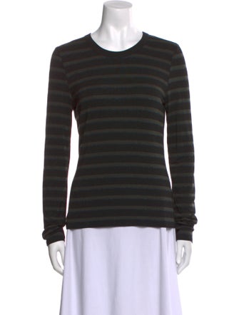 Veronica Beard Striped Crew Neck Sweatshirt
