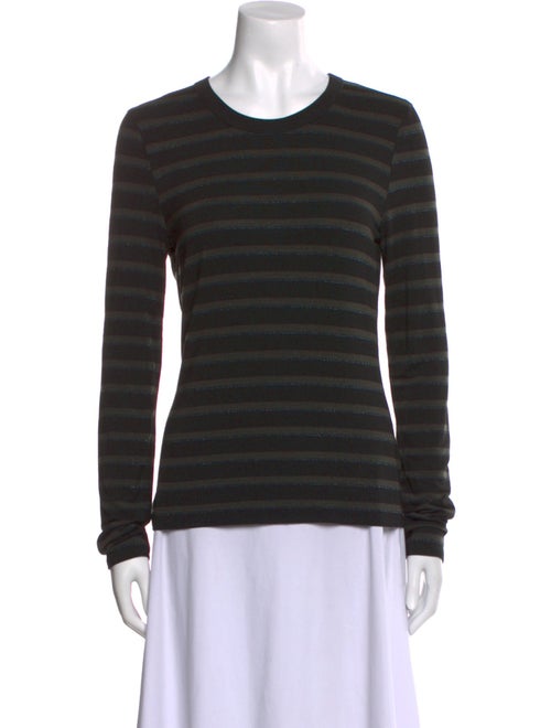 Veronica Beard Striped Crew Neck Sweatshirt