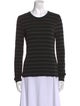 Veronica Beard Striped Crew Neck Sweatshirt